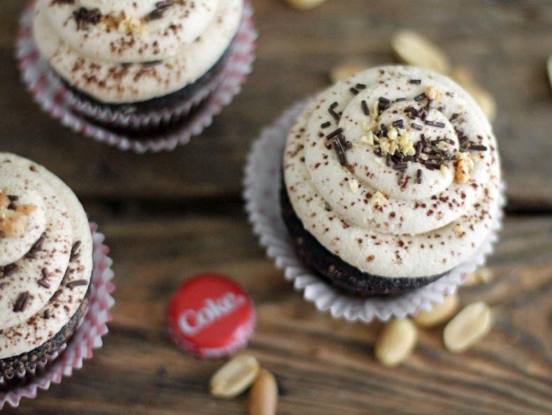 Coca-Cola Cupcake With Peanut Butter Icing