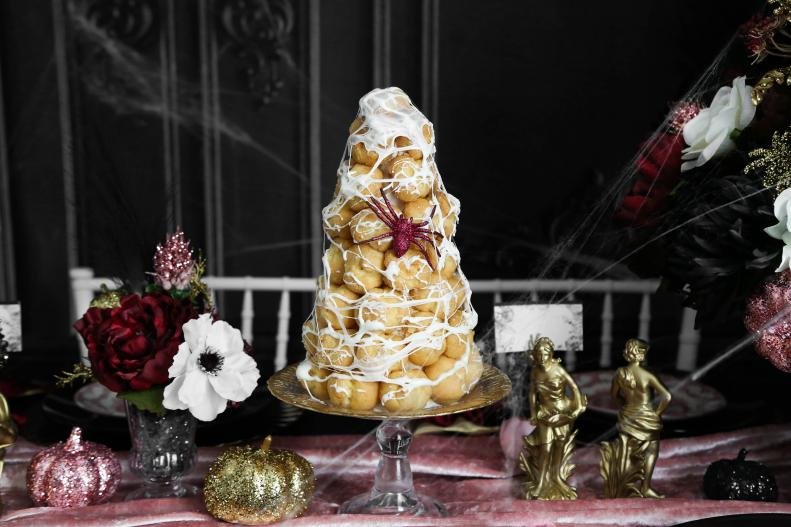 Marshmallow Spiderweb Croquembouche