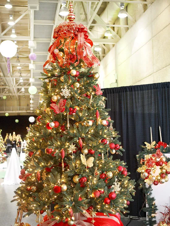 Red, Silver, and Gold Christmas Tree
