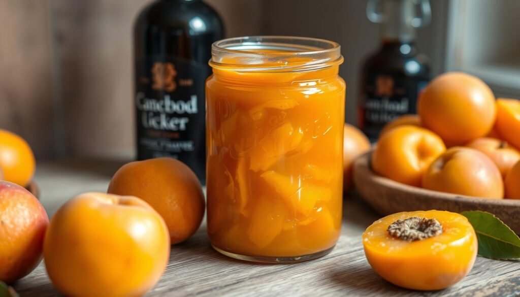 Apricot preserves and rum