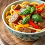 Italian Sausage and Peppers Pasta