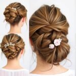 Messy bun hairstyles