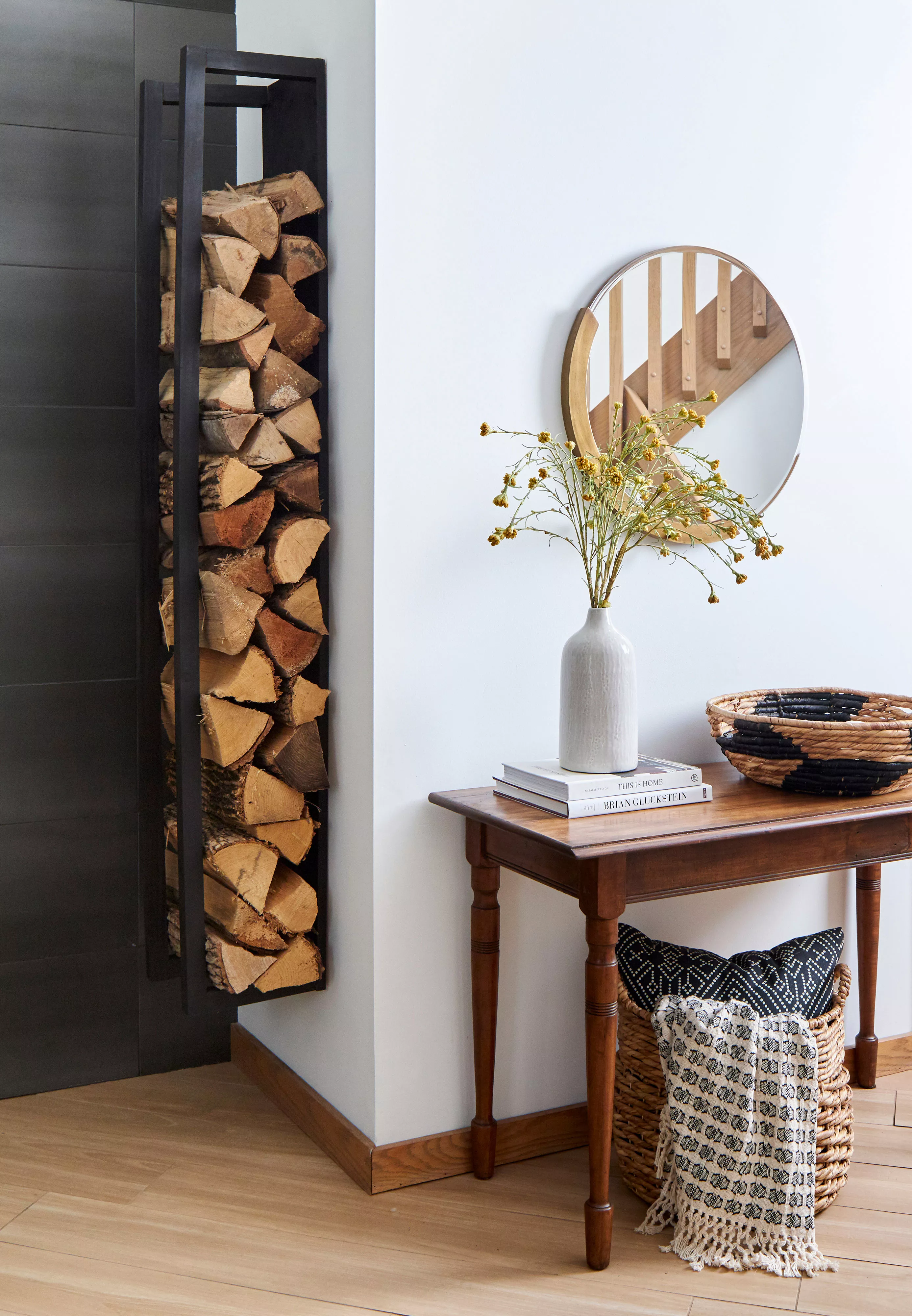 Modern and traditional entryway