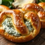Spinach Artichoke Stuffed Pretzels