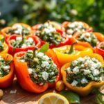 Spinach and Feta Stuffed Peppers