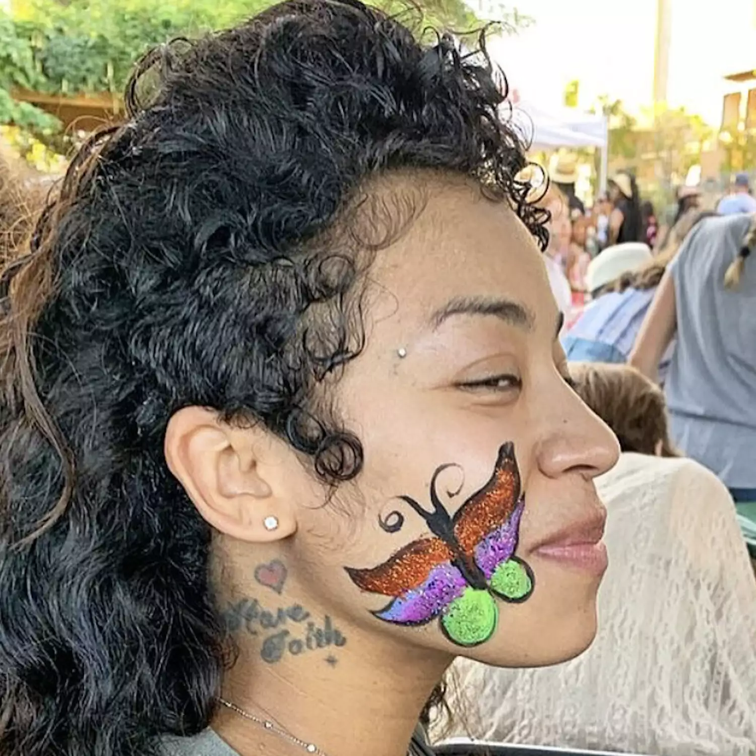 keyshia cole's "have faith" neck tattoo