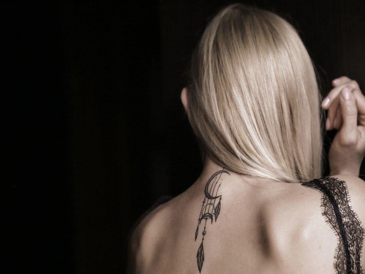 personalized tattoo for neck women