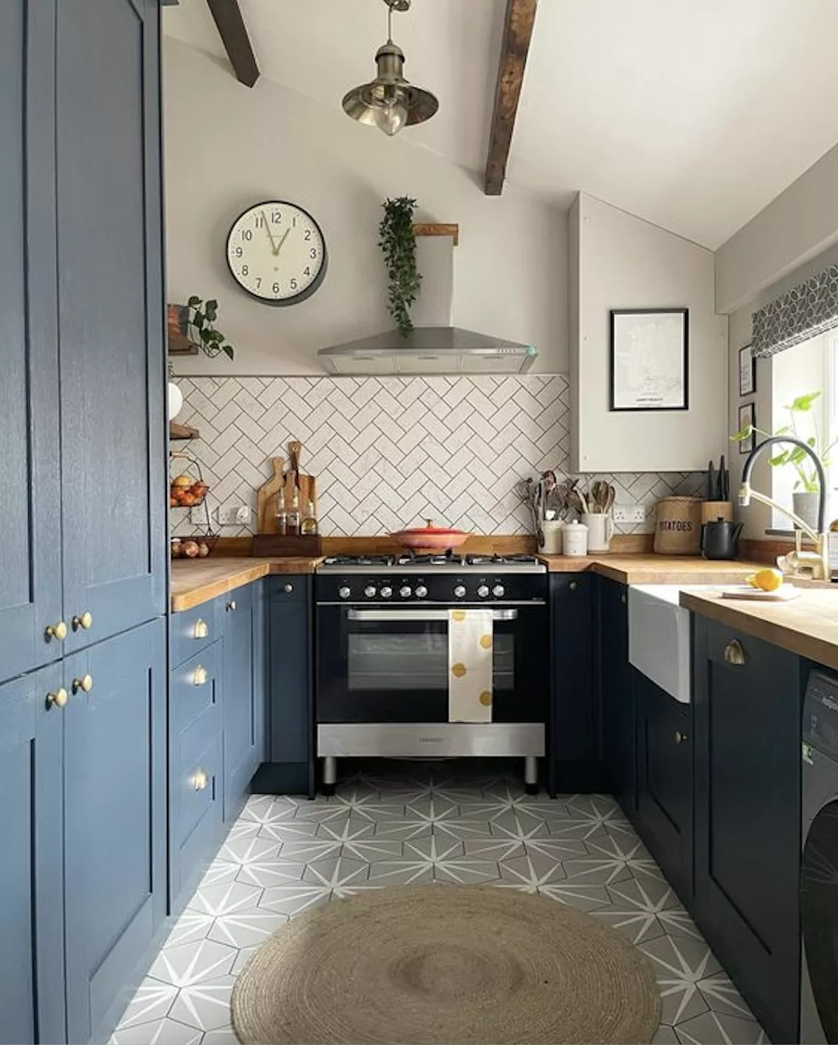 Small blue kitchen