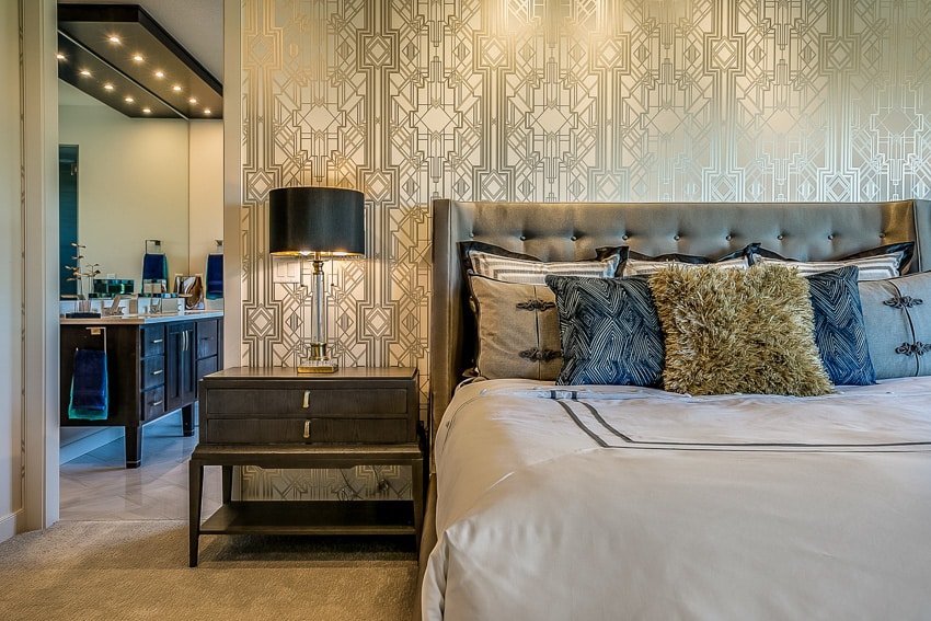 Gold accent wall