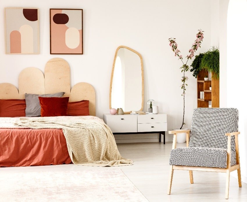 Rusty interior with king size bed